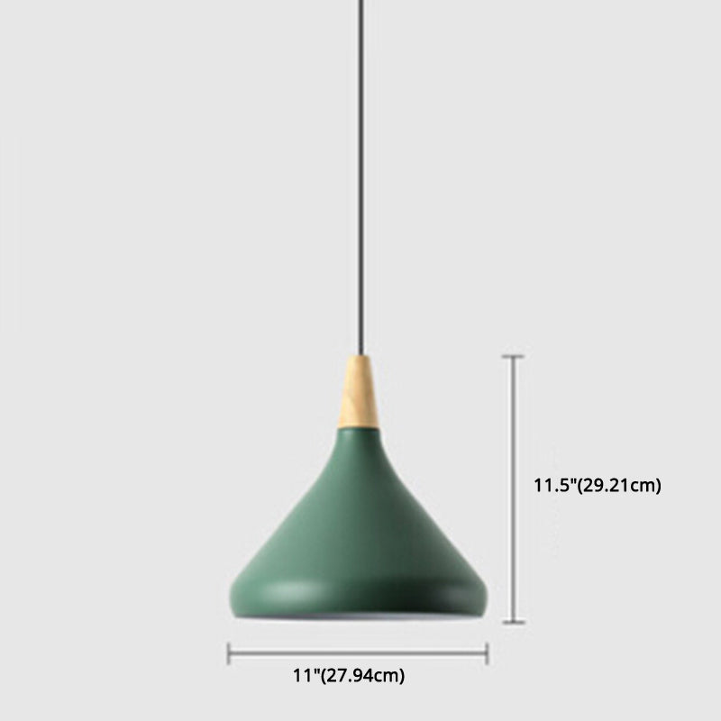 Simplicity Pendant Light with Multi Color Options - Nordic Macaroon Aluminum Lampshade, Perfect for Kitchen - 1-Light Hanging Lamp