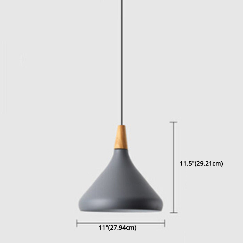 Simplicity Pendant Light with Multi Color Options - Nordic Macaroon Aluminum Lampshade, Perfect for Kitchen - 1-Light Hanging Lamp