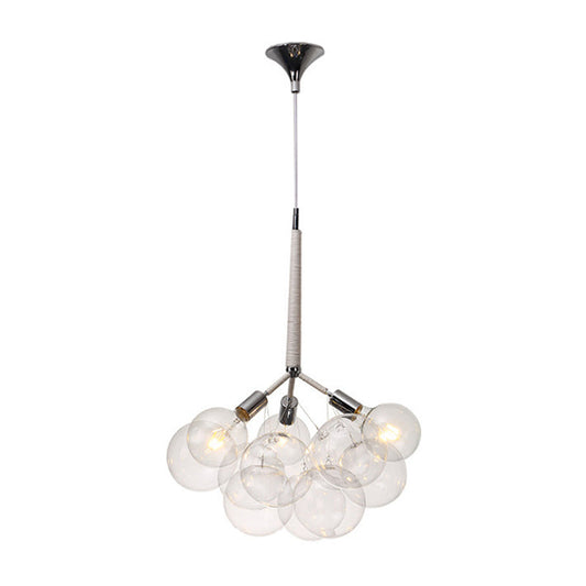 Hortense - Modern Transparent Glass Bubble Hanging Light Modern Simplicity Living Room Chandelier Light with 47 Adjustable Chain