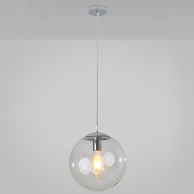 Minimalist Pendant Ceiling Light With Orb Glass Shade - Ideal Restaurant Lighting Fixture