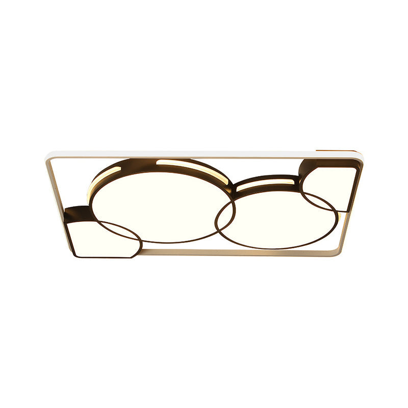 Circle Flushmount LED Light with Acrylic Modern Frame – Warm or White