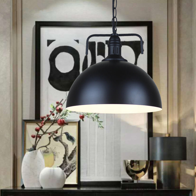 Vintage Style Pendant Lighting Fixture Coffee Shop Hanging Lamp With Swivel Joint And Black Metal