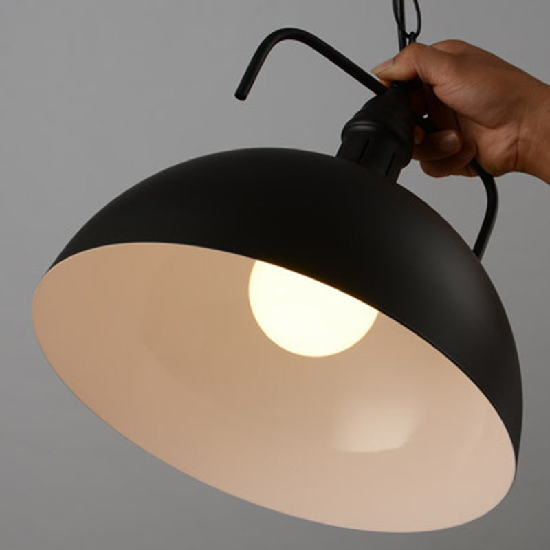 Vintage Style Pendant Lighting Fixture Coffee Shop Hanging Lamp With Swivel Joint And Black Metal
