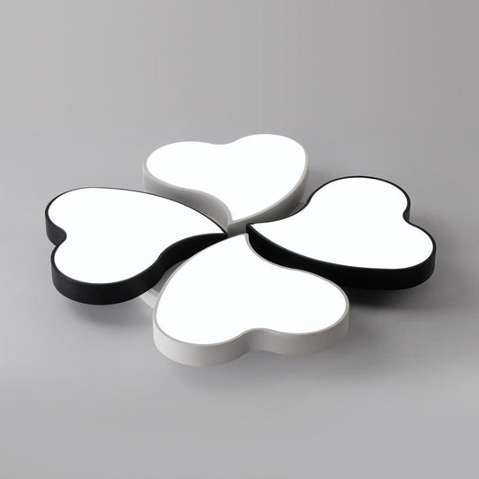 Modern Acrylic Flower Flush Mount Led Ceiling Light Fixture Simplicity In White