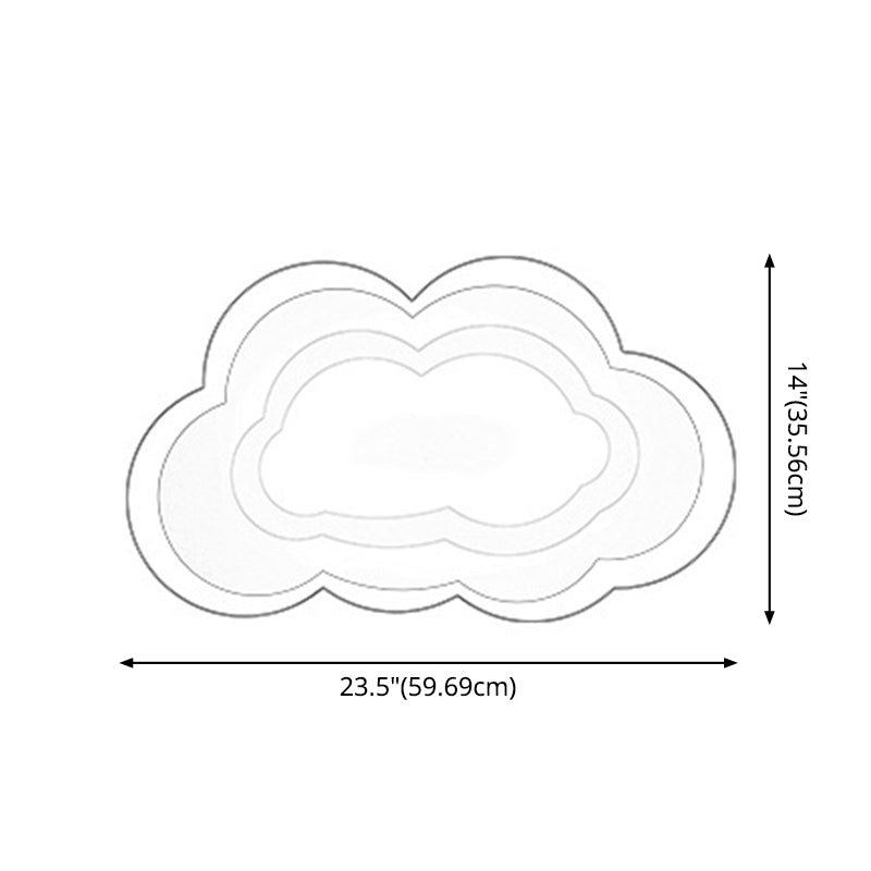 Minimalist Led Acrylic Cloud Flush-Mount Light Fixture - White Ceiling Lighting