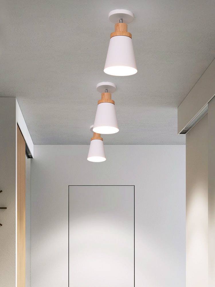 Modern Tapered Ceiling Flush Mount Light - Stylish Metal Close To Lighting Fixture