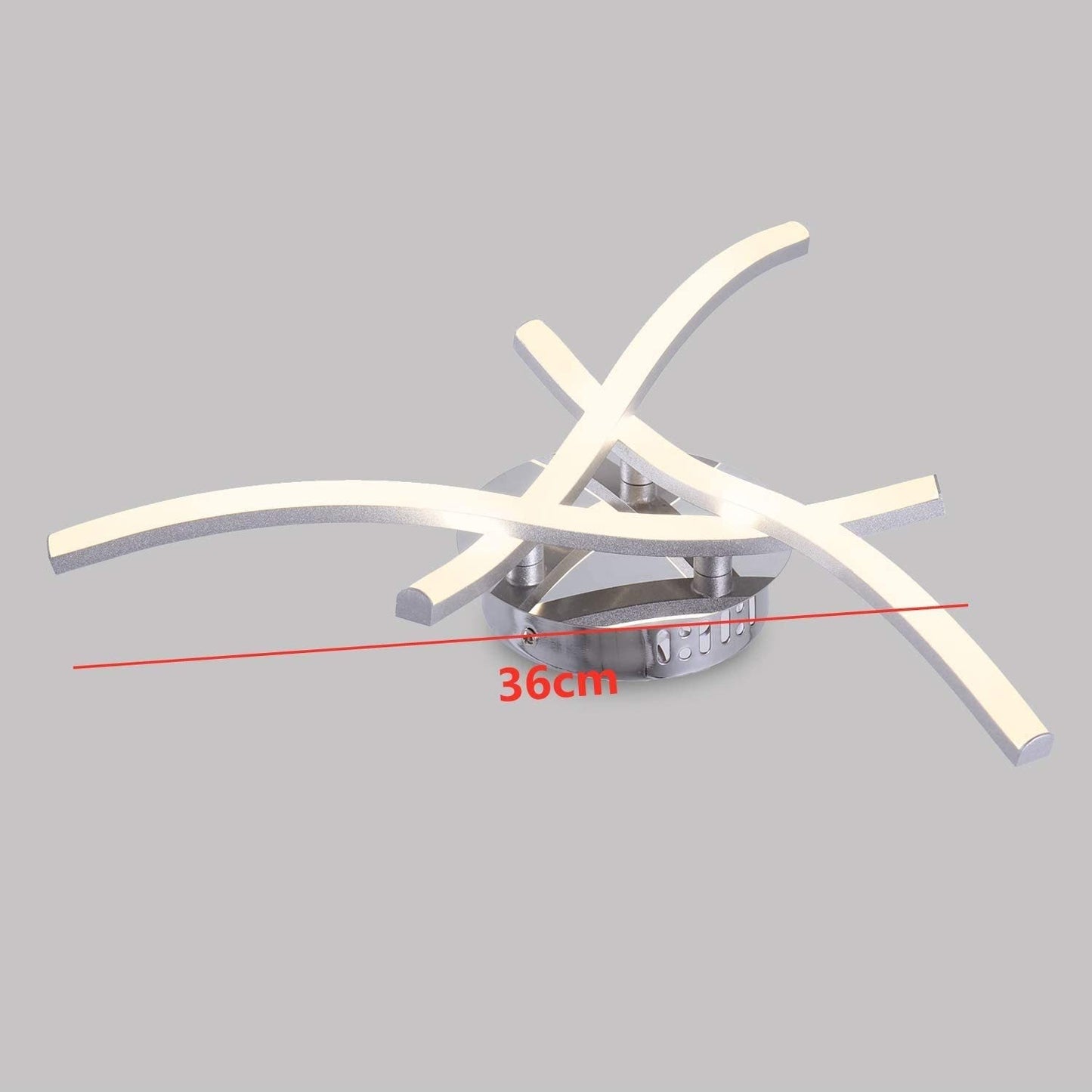 Contemporary Chrome Metal Led Semi Mount Close To Ceiling Lighting For Living Room