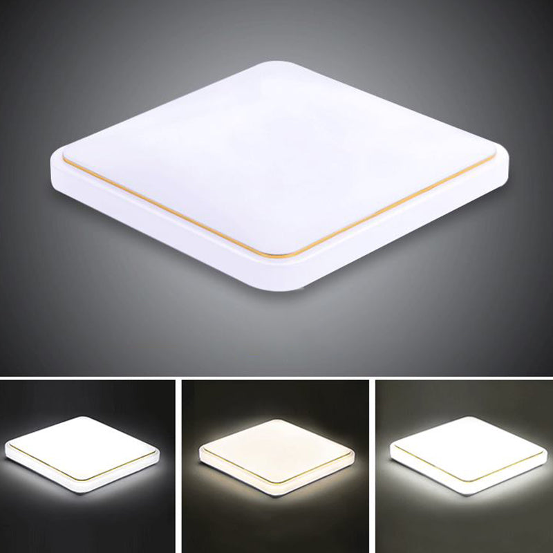 Simplicity Acrylic Ceiling Flush Mount Light For Living Room - Square Design