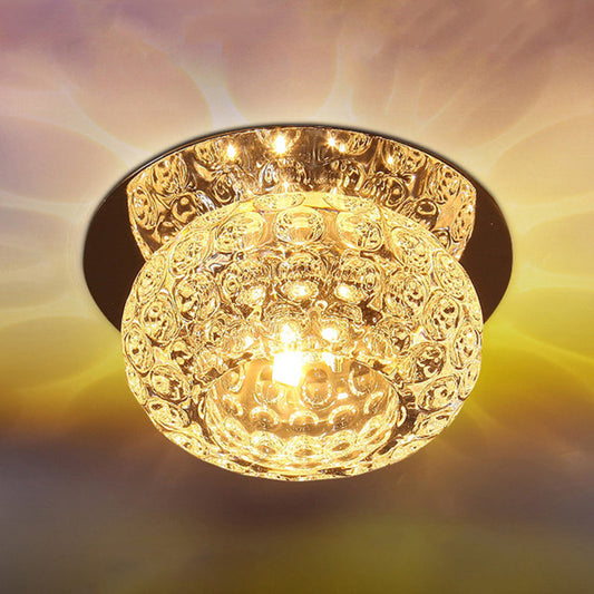 Contemporary Glass Ceiling Mount Chandelier - Semi Flush Ball Lights for Hallway