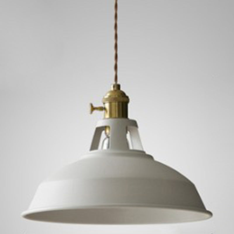 Nordic Style Hanging Lamp With Metal Shade And Colorful Macaron Finish For Kitchen Barn