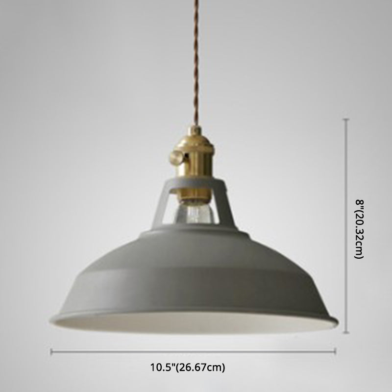 Nordic Style Hanging Lamp With Metal Shade And Colorful Macaron Finish For Kitchen Barn