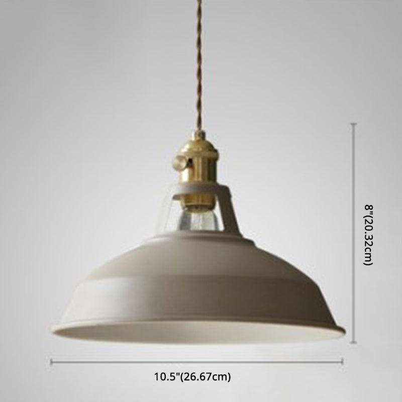 Nordic Style Hanging Lamp With Metal Shade And Colorful Macaron Finish For Kitchen Barn
