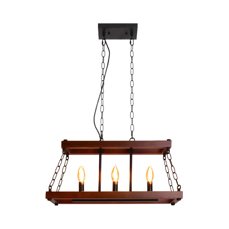 Luminaire de salle à manger vintage à 3/5 lumières en marron