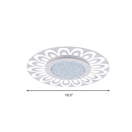 Modern Crystal Led Flush Mount Lighting In Multiple Light Options Various Sizes Available