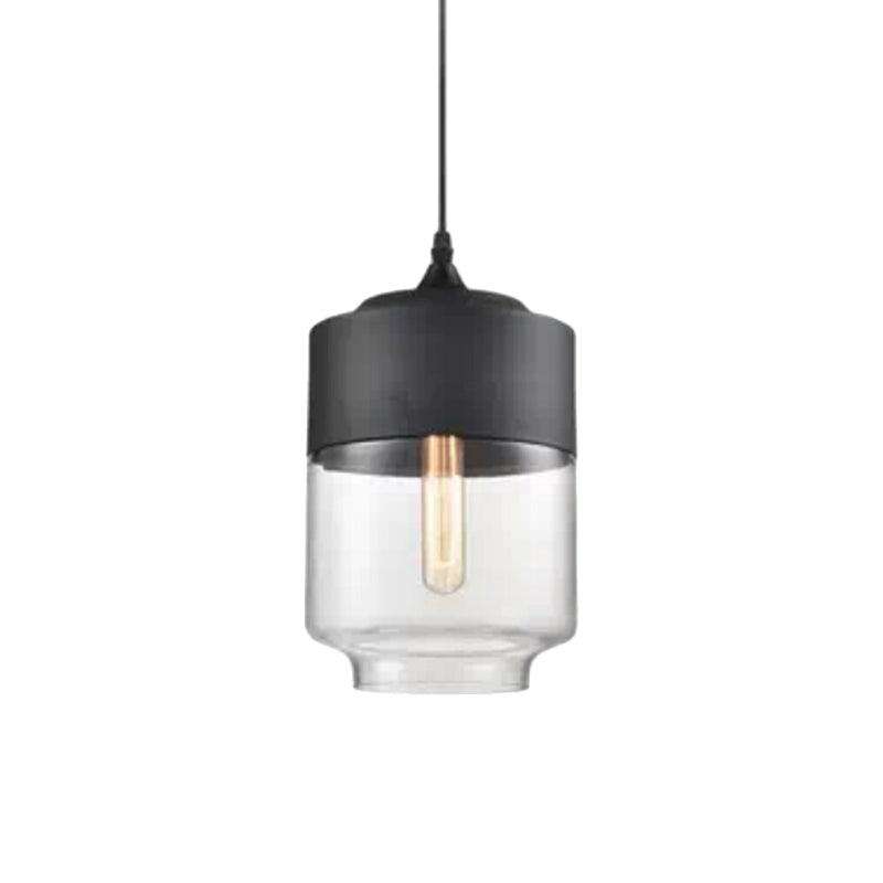 1 lampe suspendue de style industriel rétro en verre pour restaurant