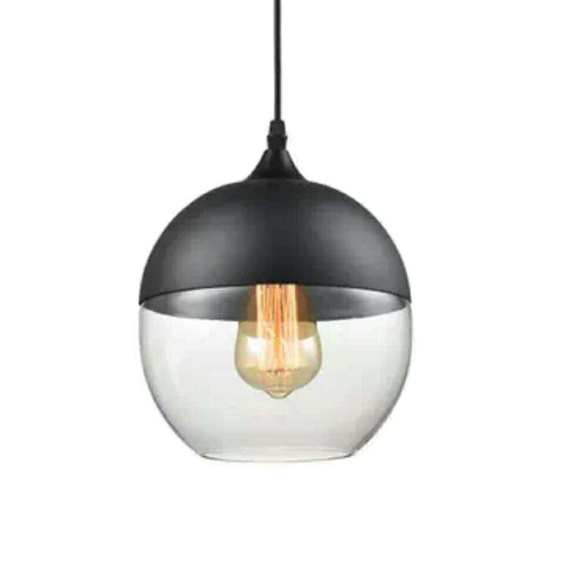 1 lampe suspendue de style industriel rétro en verre pour restaurant