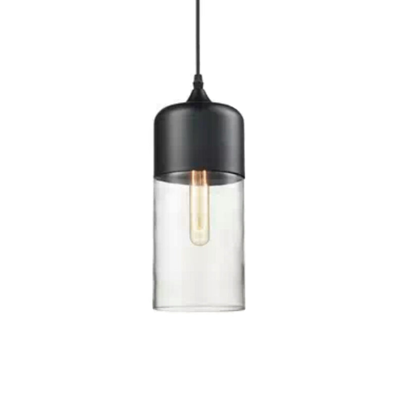 1 lampe suspendue de style industriel rétro en verre pour restaurant
