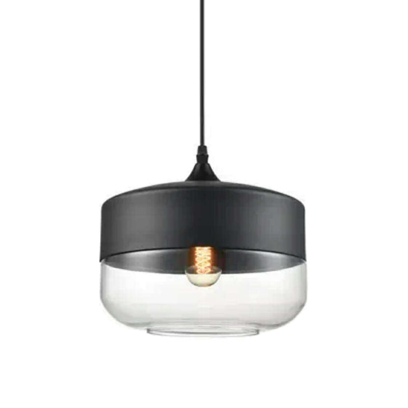 1 lampe suspendue de style industriel rétro en verre pour restaurant