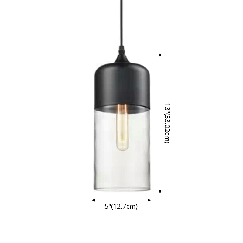 1 lampe suspendue de style industriel rétro en verre pour restaurant