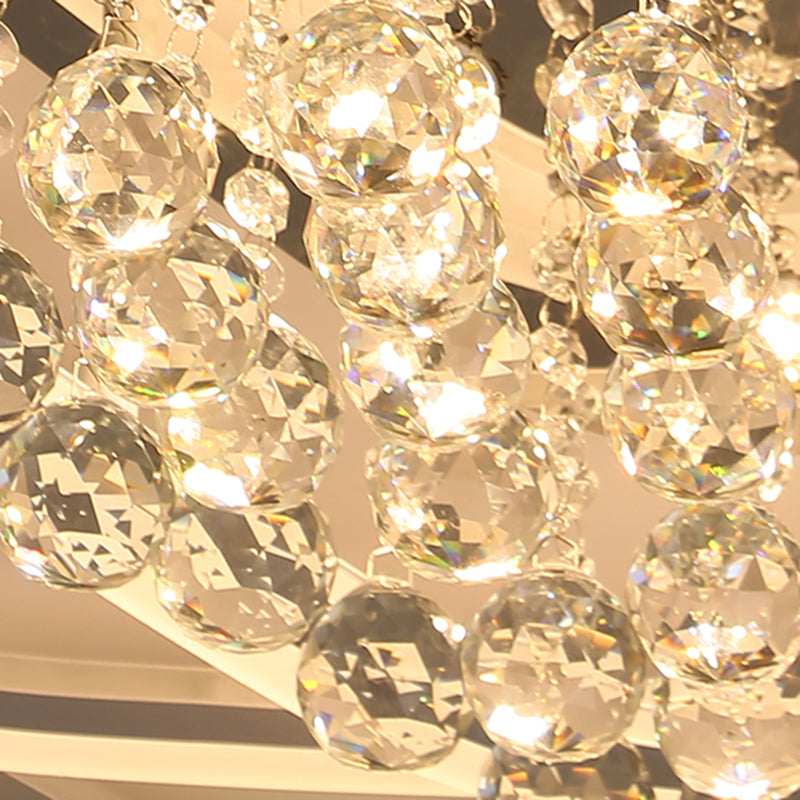 LED Triangle Crystal Ceiling Lamp - Simple & Stylish Flush Mount Fixture in Warm/White Light (3 sizes)