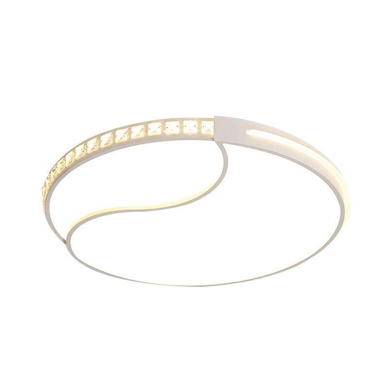 Plafonnier LED rond de qualité supérieure de 16,5 po/20,5 po/24,5 po avec lumière blanche chaude – Design élégant en acrylique