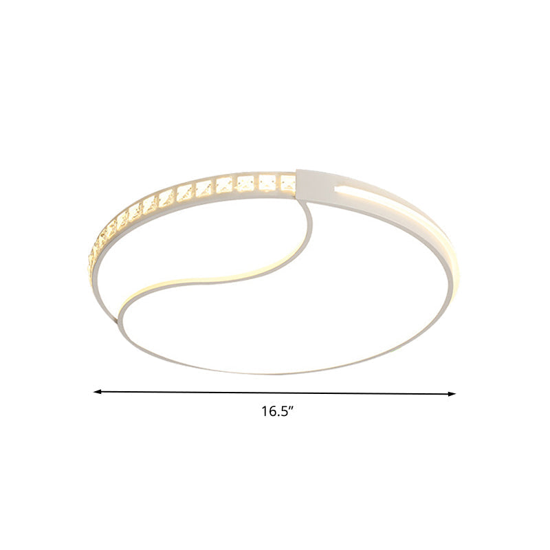 Plafonnier LED rond de qualité supérieure de 16,5 po/20,5 po/24,5 po avec lumière blanche chaude – Design élégant en acrylique