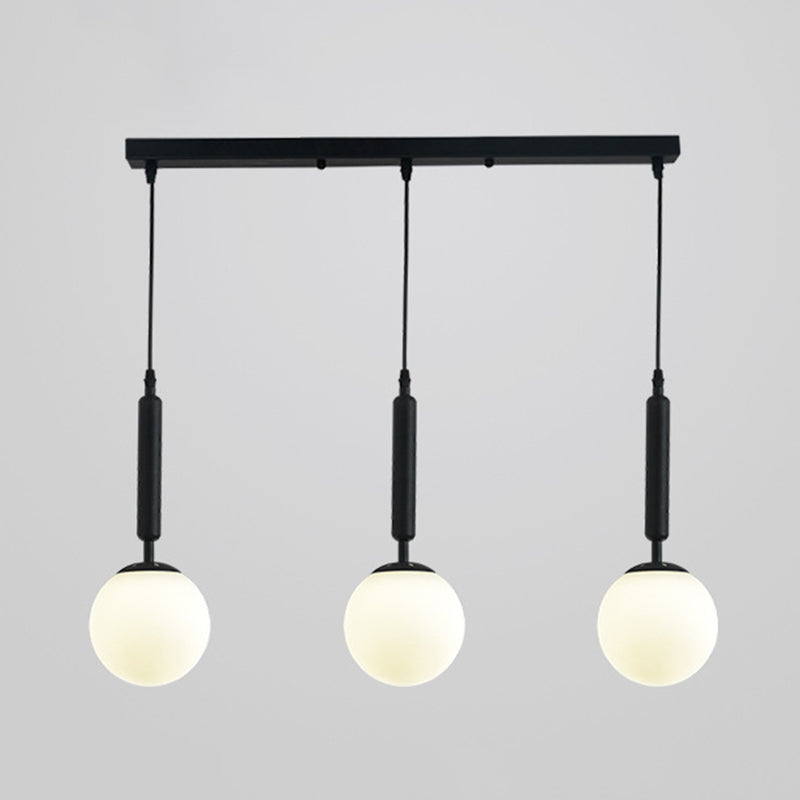 Sleek 3-Light Glass Pendant: Modern Creative Multi-Light Fixture For Clothing Stores