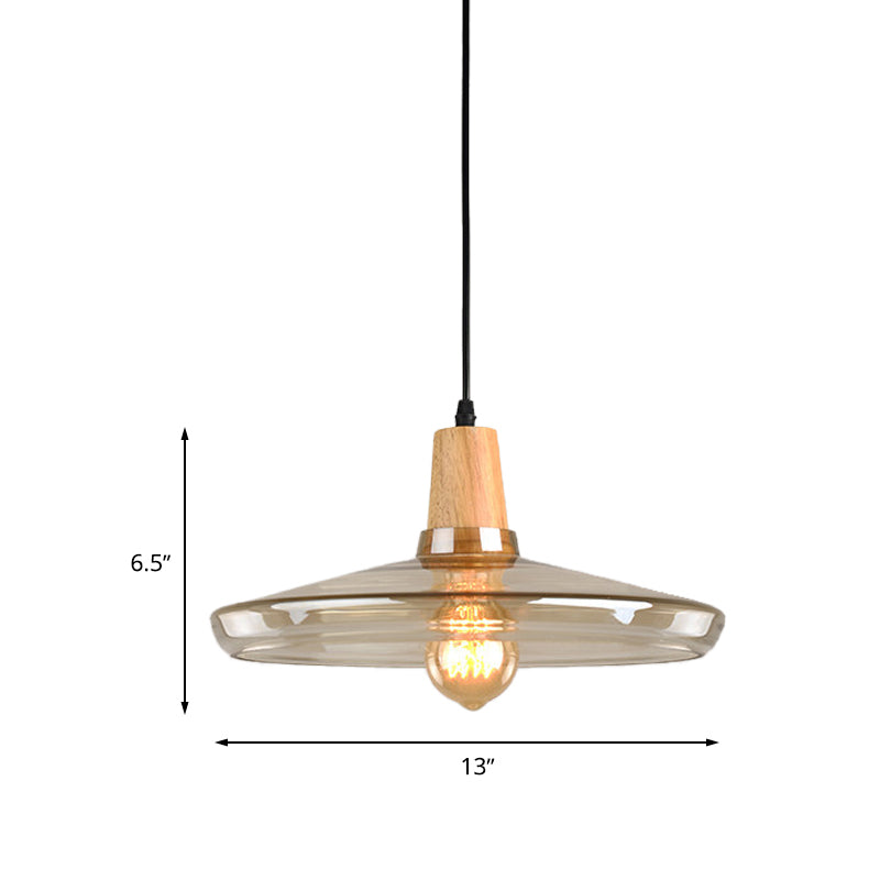 Kit de lampe suspendue moderne en verre ambré - 1 lampe, plusieurs tailles