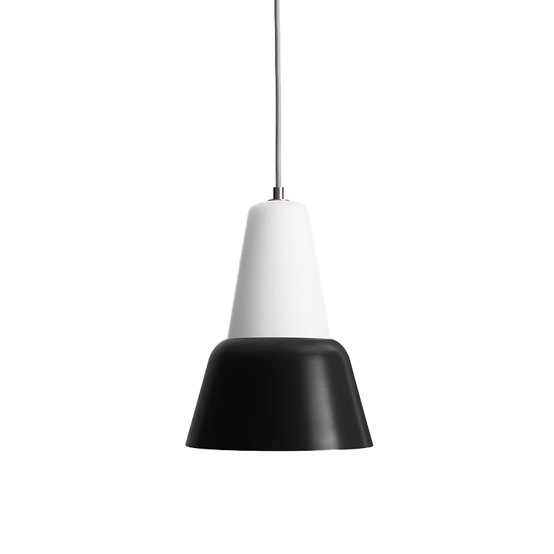 Hanging Macaron Cone Light Fixture - Metal Pendant Ceiling (1 Head 6.5/10.5 Height) In