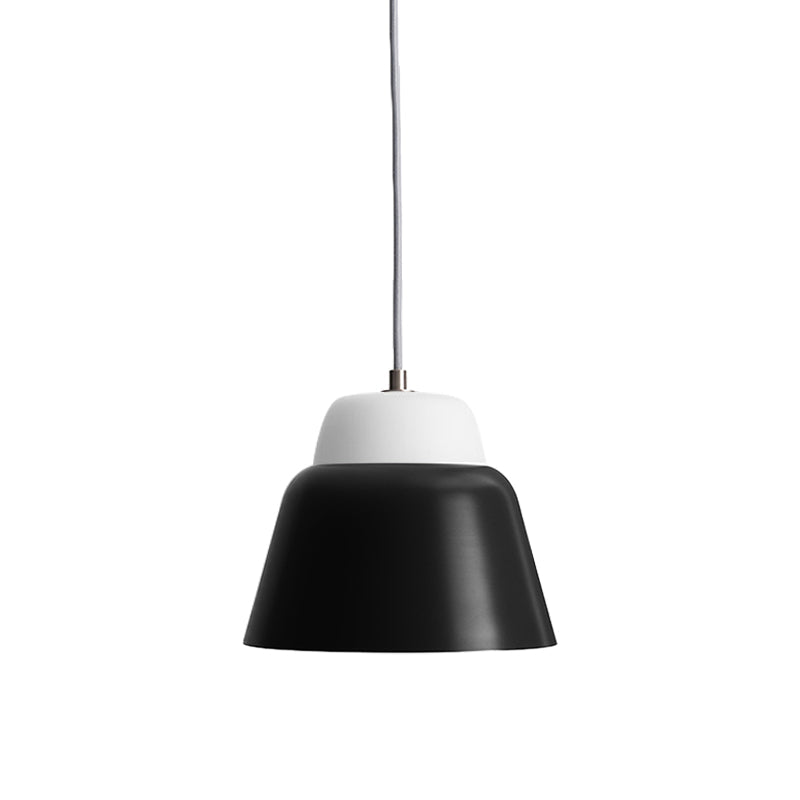 Cone Hanging Light Fixture - Macaron Metal Pendant Ceiling Light (1 Head, 6.5"/10.5" Height) - Pink/Blue/Black Shade