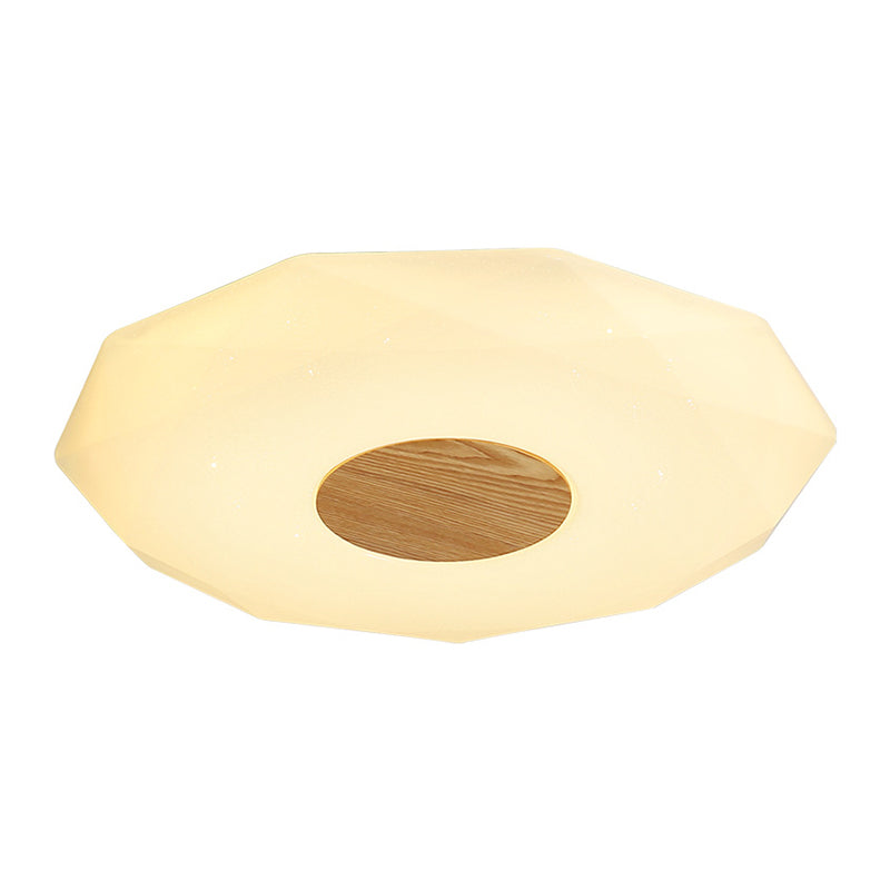 Modern Geometric Acrylic Flush Mount LED Light - 14.5"/18.5"/22.5" W - Warm/White/3 Color Light Options
