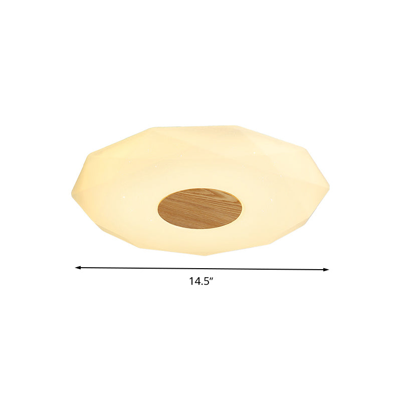 Modern Geometric Acrylic Flush Mount LED Light - 14.5"/18.5"/22.5" W - Warm/White/3 Color Light Options