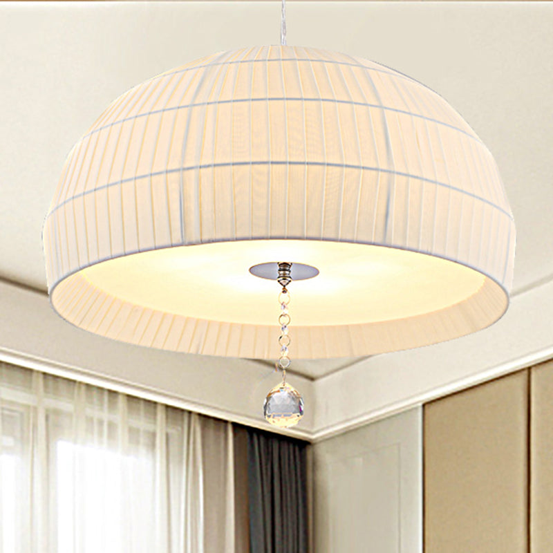 Minimalist Hanging Light with Acrylic Diffuser - 5-Light Bedroom Chandelier in White