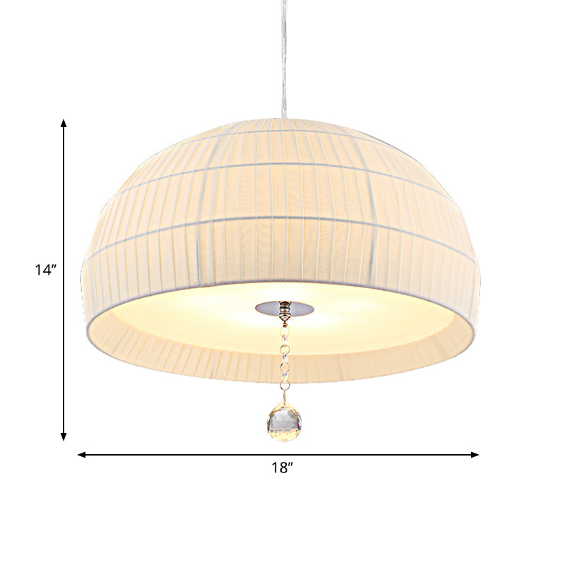 Minimalist Hanging Light with Acrylic Diffuser - 5-Light Bedroom Chandelier in White