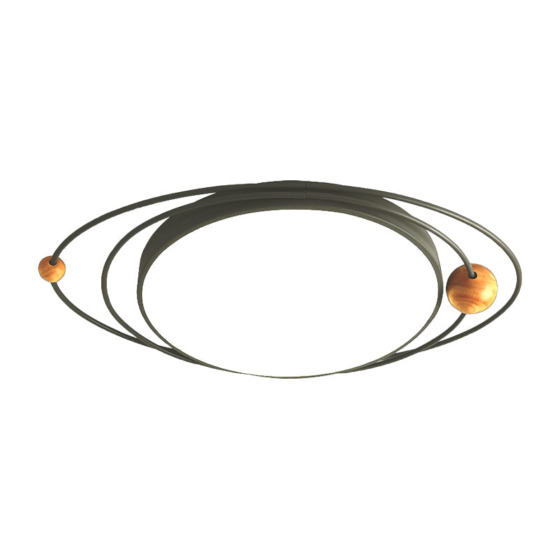 Modern Nordic LED Ceiling Lamp with Round Acrylic Design - 21"/26"/31" - Gray/Green/White - Warm/White/Natural Light