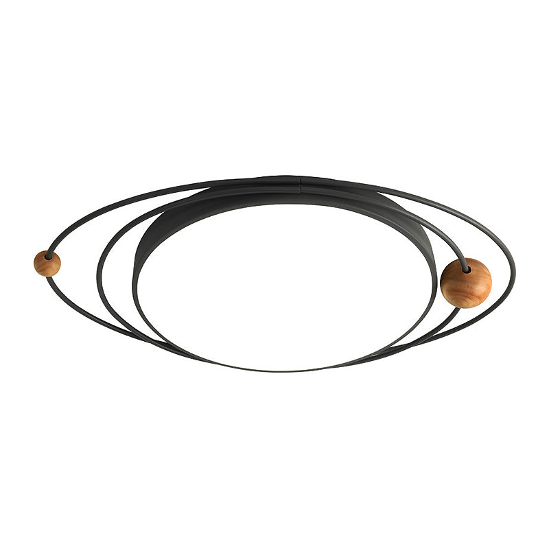 Modern Nordic LED Ceiling Lamp with Round Acrylic Design - 21"/26"/31" - Gray/Green/White - Warm/White/Natural Light