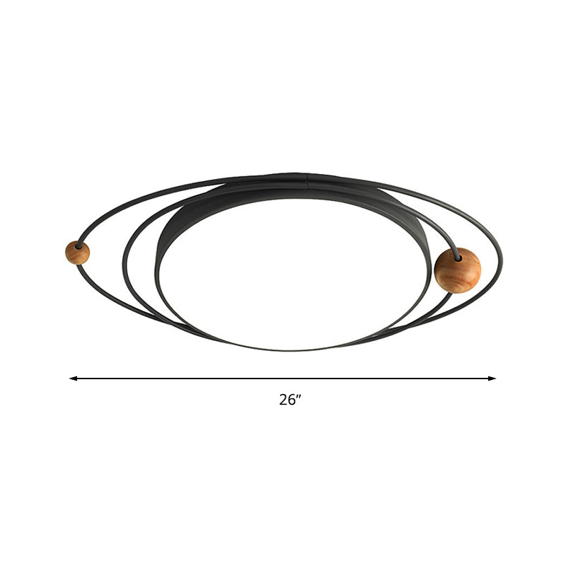 Modern Nordic LED Ceiling Lamp with Round Acrylic Design - 21"/26"/31" - Gray/Green/White - Warm/White/Natural Light