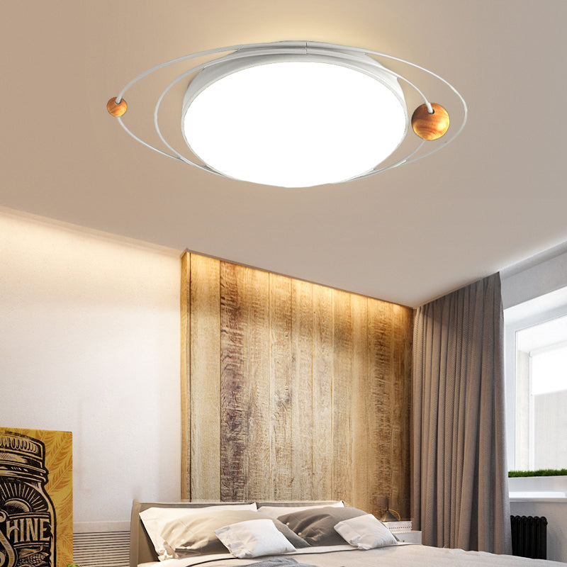 Modern Nordic Led Ceiling Lamp With Round Acrylic Design - 21/26/31 Gray/Green/White