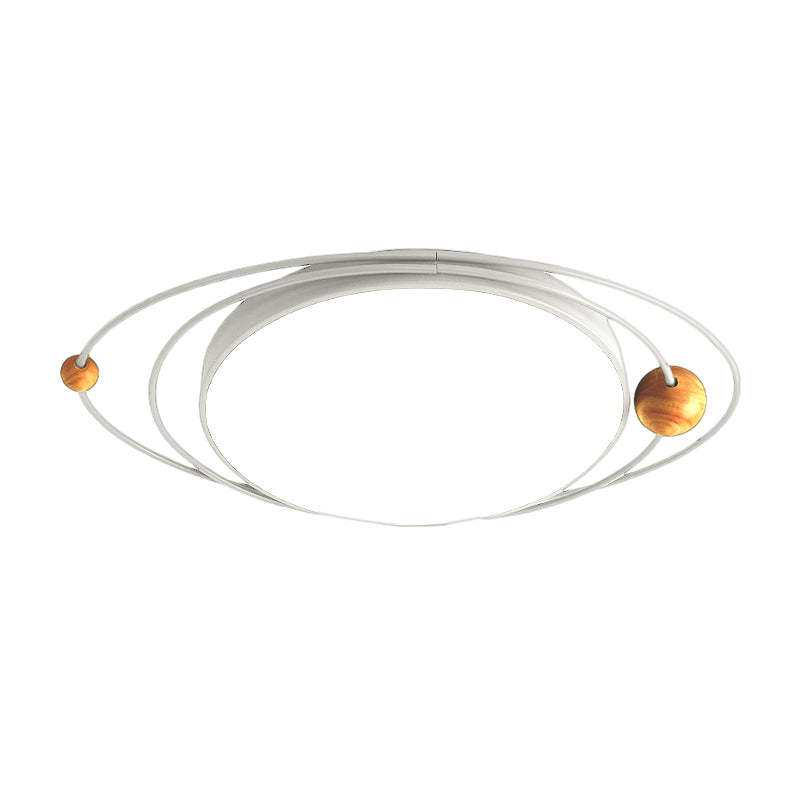 Modern Nordic LED Ceiling Lamp with Round Acrylic Design - 21"/26"/31" - Gray/Green/White - Warm/White/Natural Light