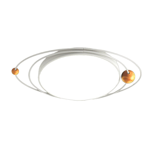 Modern Nordic Led Ceiling Lamp With Round Acrylic Design - 21/26/31 Gray/Green/White