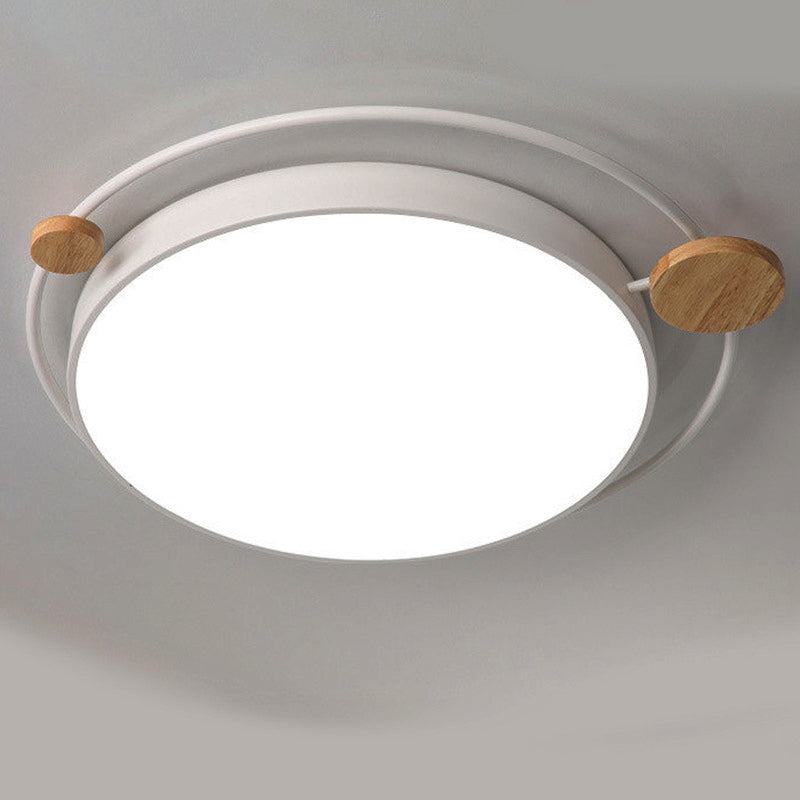 Modernist Round Ceiling Mounted LED Flush Light in Gray/White - Acrylic, Multiple Sizes, Natural/3 Color Light - Ideal for Bedroom