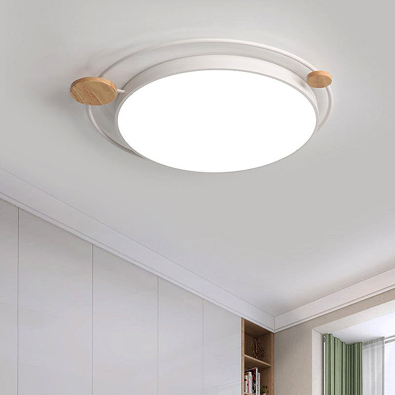 Modernist Round Ceiling Mounted LED Flush Light in Gray/White - Acrylic, Multiple Sizes, Natural/3 Color Light - Ideal for Bedroom