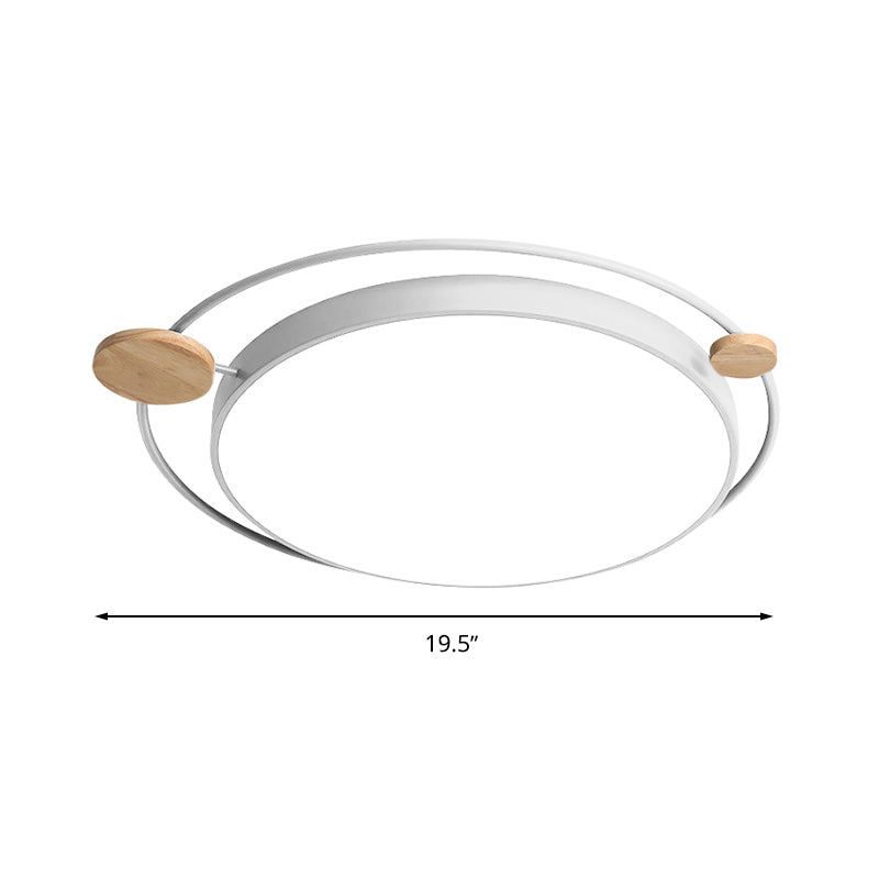 Modernist Round Ceiling Mounted LED Flush Light in Gray/White - Acrylic, Multiple Sizes, Natural/3 Color Light - Ideal for Bedroom