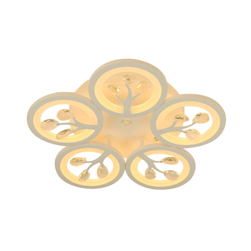 Sputnik Living Room Flush Mount Lamp - Simple Acrylic Light Fixture with Multiple Lighting Options