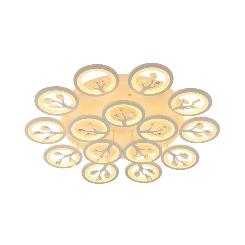 Sputnik Living Room Flush Mount Lamp - Simple Acrylic Light Fixture with Multiple Lighting Options
