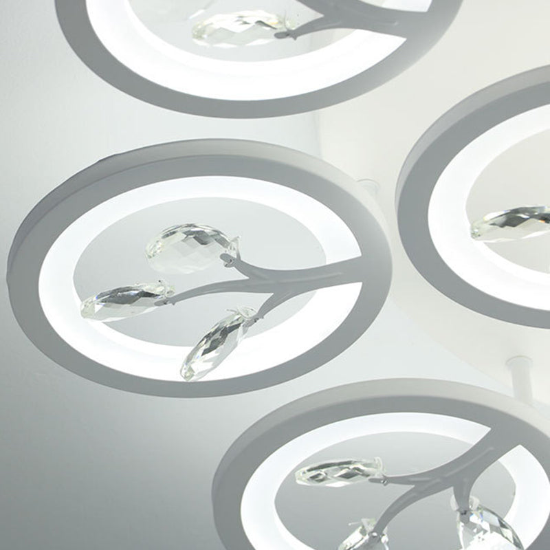 Sputnik Living Room Flush Mount Lamp - Simple Acrylic Light Fixture with Multiple Lighting Options