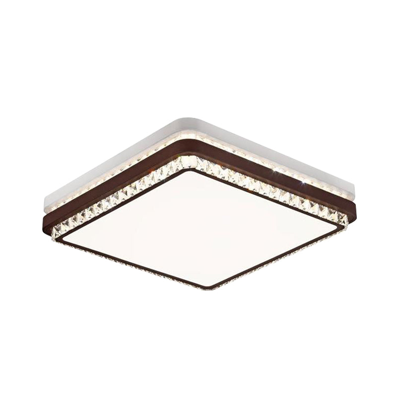 Modern Coffee LED Ceiling Light Fixture for Living Room - Dimmable, Remote Control, Multiple Shapes & Colors