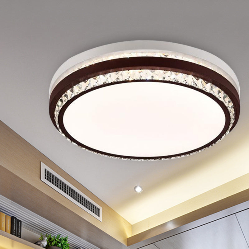 Modern Coffee LED Ceiling Light Fixture for Living Room - Dimmable, Remote Control, Multiple Shapes & Colors