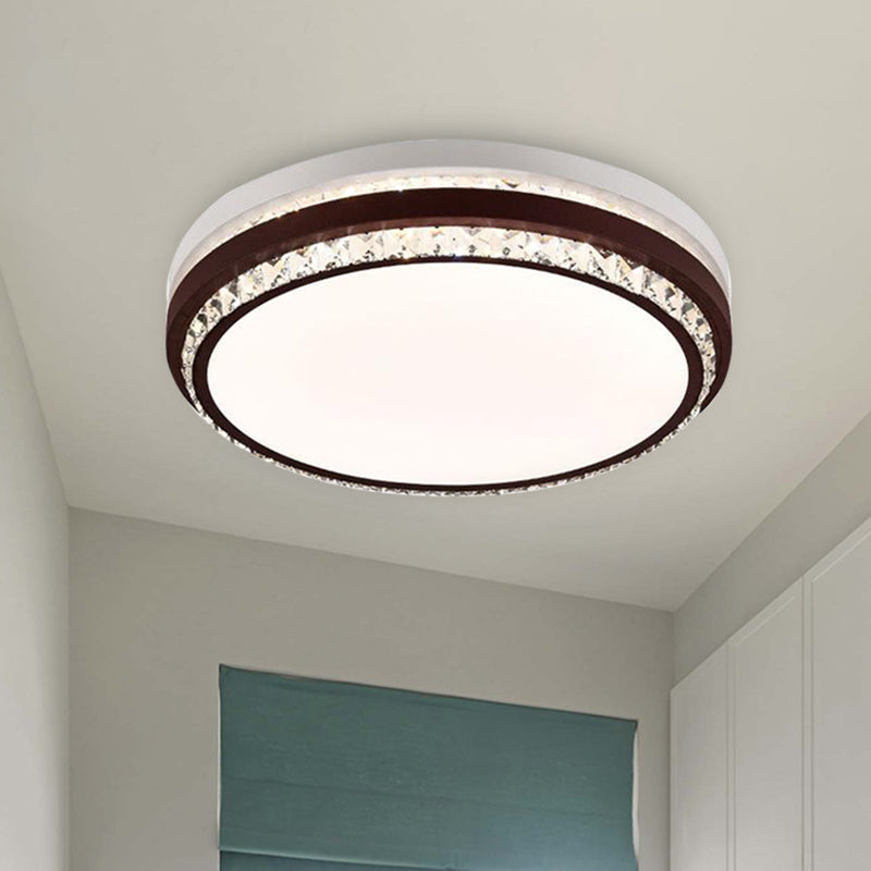Modern Coffee LED Ceiling Light Fixture for Living Room - Dimmable, Remote Control, Multiple Shapes & Colors