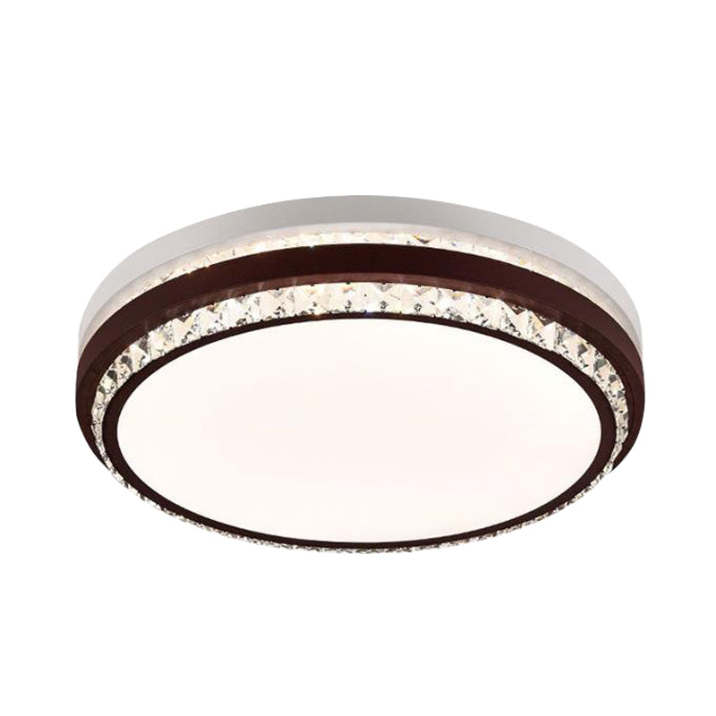 Modern Coffee LED Ceiling Light Fixture for Living Room - Dimmable, Remote Control, Multiple Shapes & Colors